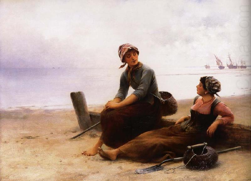 August Hagborg Repose pa beach china oil painting image